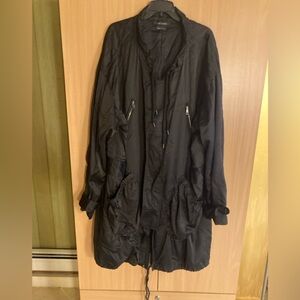 Marc Jacobs Black Grunge Windbreaker Coat